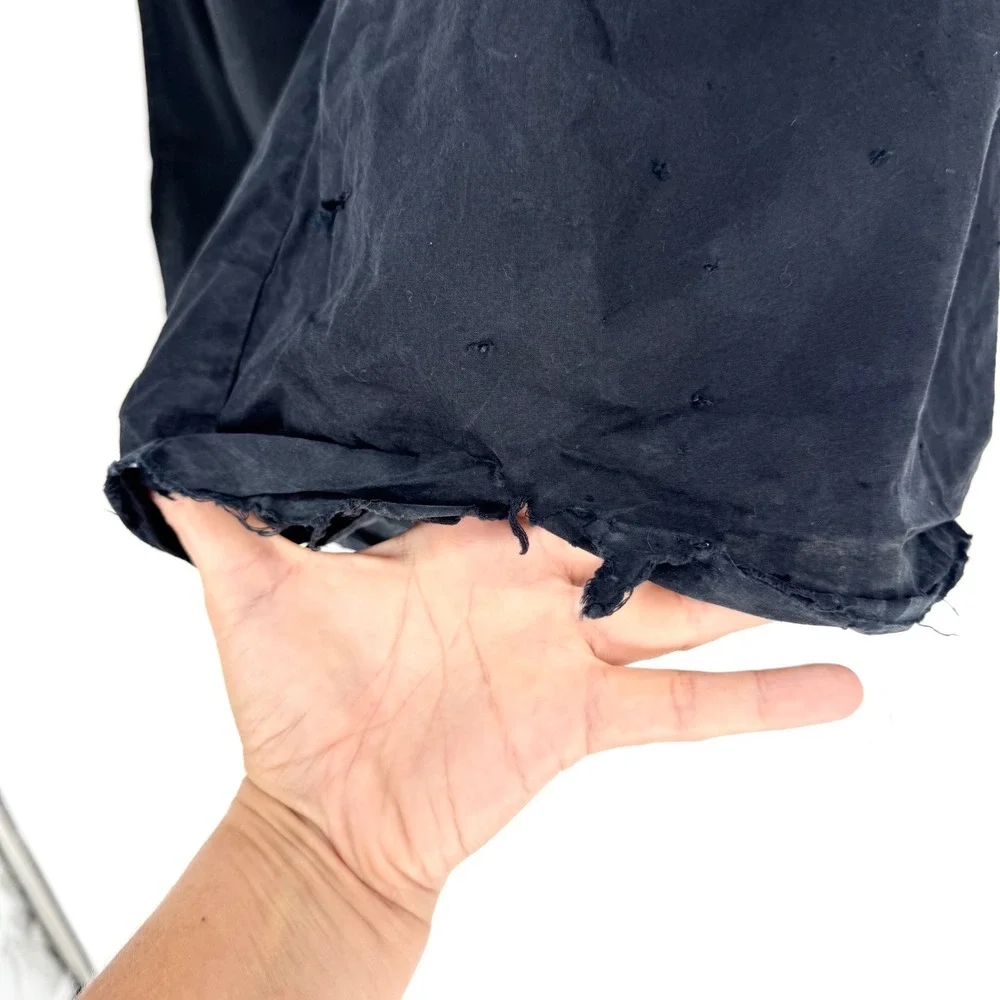Urban Outfitters iets frans... Black Lightweight Baggy Tech Parachute Pants XL